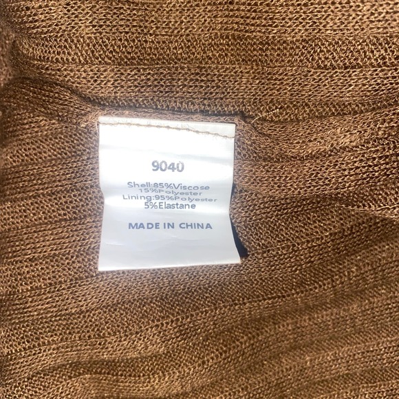 Pretty Garden Ribbed Knit Sleeveless Maxi Dress Women's Medium  V Neck Brown NWT - Picture 9 of 10